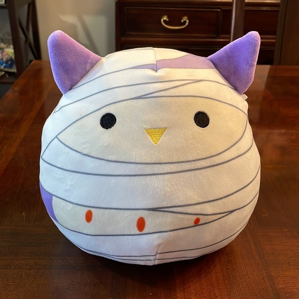 Squishmallow Holly Mummy Owl Halloween Plush 9 inch